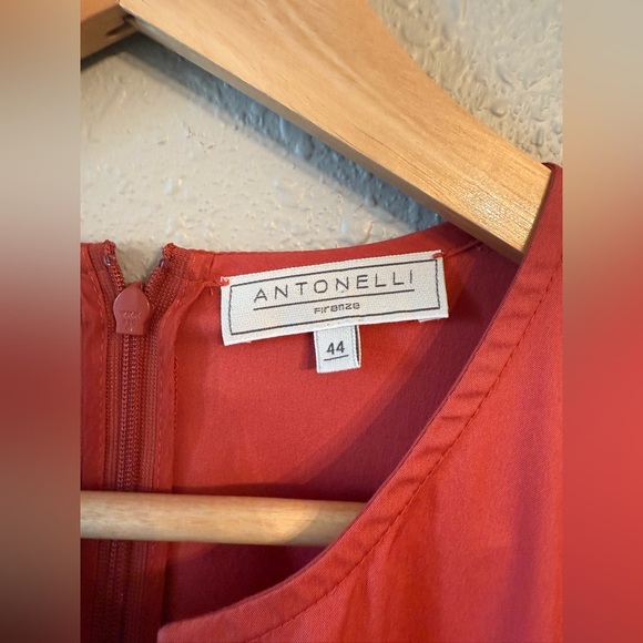 Antonelli Firenze Color Block Cotton Midi Dress Size 12 - Picture 4 of 9